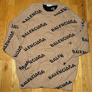 Balenciaga Semi Vintage All Over Print Sweater